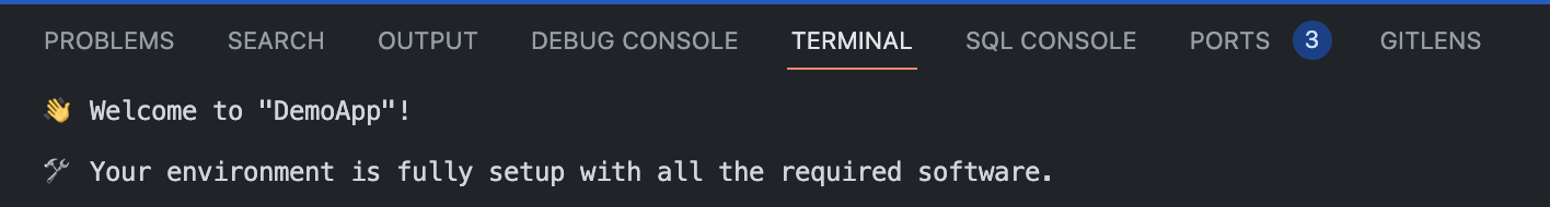 vscode welcome message